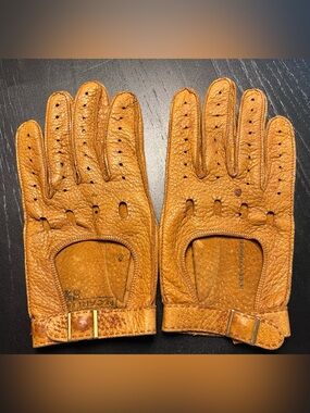 Vintage French Peccary Driving Gloves 8¾ – Peccary Véritable  Camel Brown